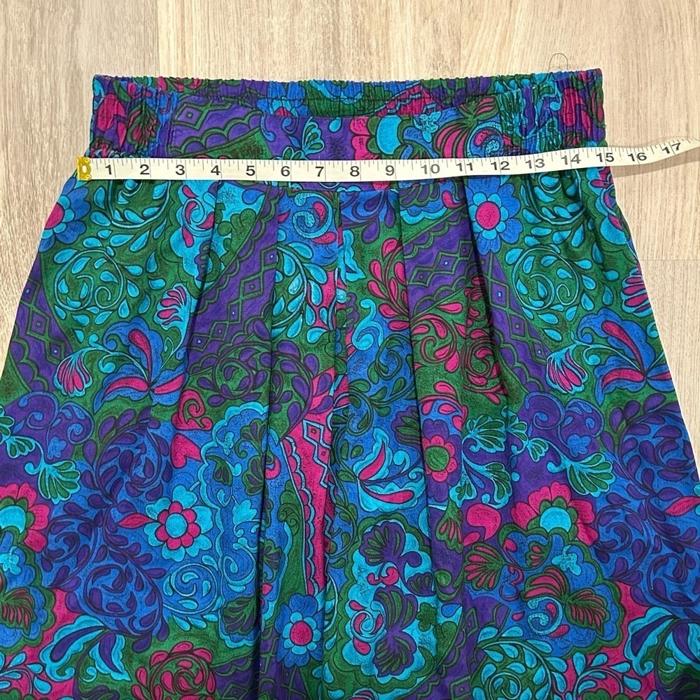 Vintage Norton McNaughton Colorful Jewel Tone Paisley Skirt USA Made Size 12 - Picture 3 of 6